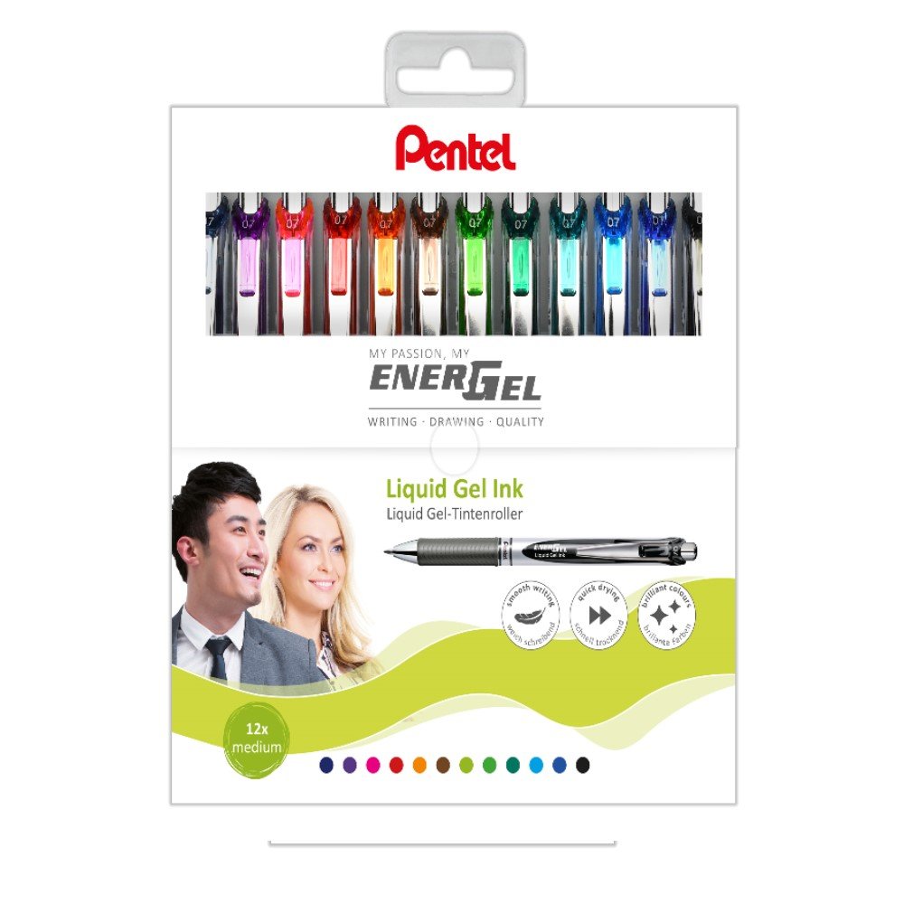 6 x Pentel Energel Roller Pen Refill Tintenroller-Mine LR7-D grün 07 0,35mm NEU 