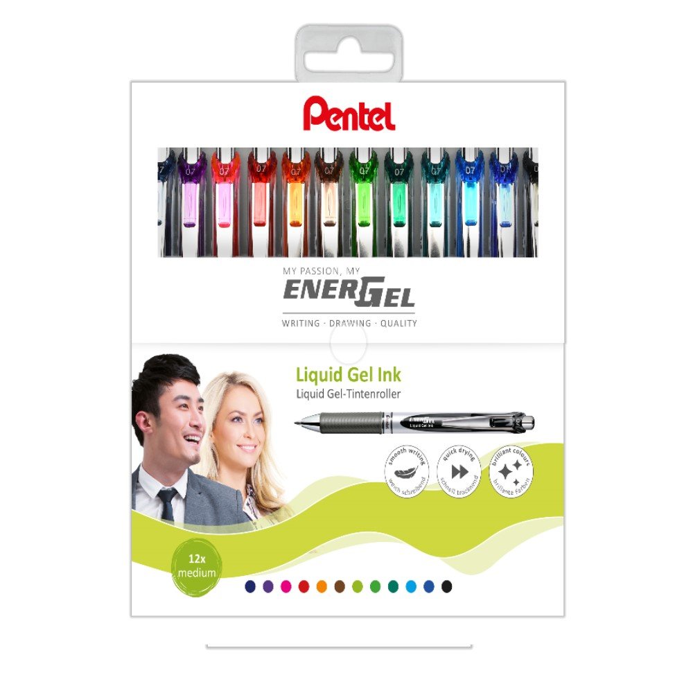 12er Set Pentel EnerGel Xm Tintenroller BL77