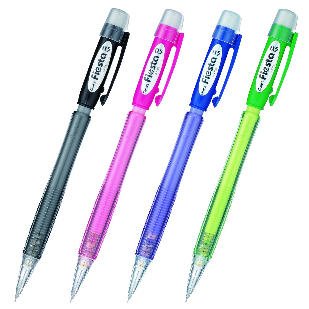 Pentel Fiesta AX107 Druckbleistift – Transparent-blau, 0,7 Mm, Mit Großem Radiergummi