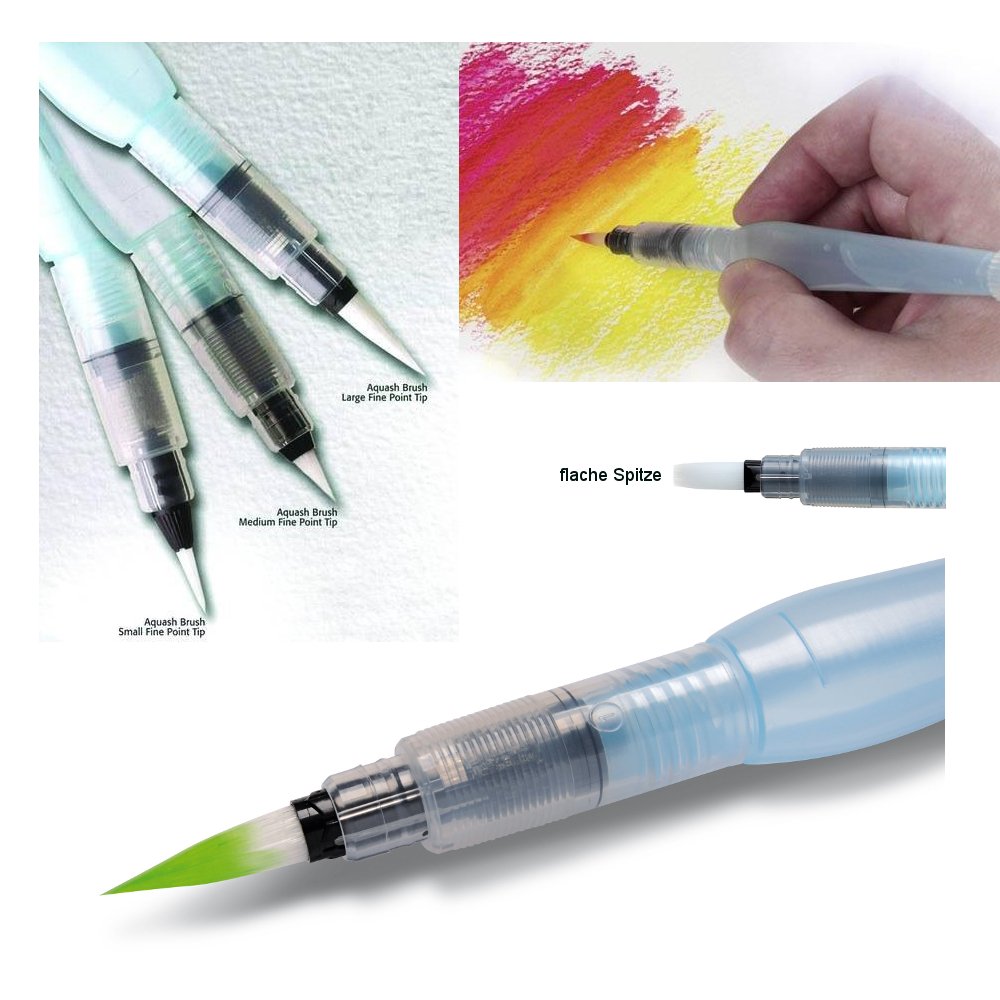 Pentel MINI FRH Pinsel Mit Wasserreservoir - Aquarellpinsel, Mittlere Spitze, 5 Ml