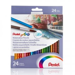 24 wasservermalbare Pentel Künstlerbuntstifte im Set 24 wasservermalbare Pentel Künstlerbuntstifte im Set