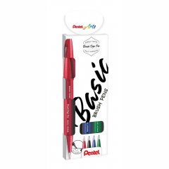 4er Set Pentel Faserschreiber Sign Pen Brush mit Pinsel