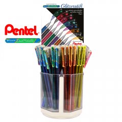Pentel Tintenroller Hybrid Dual Metallic Glitter Gel K110 Display Pentel Tintenroller Hybrid Dual Metallic Glitter Gel K110 Display