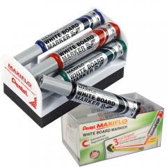 Pentel Whiteboardmarker Maxiflo 2.5 im 4er Set mit Schwamm Pentel Whiteboardmarker Maxiflo 2.5 im 4er Set mit Schwamm