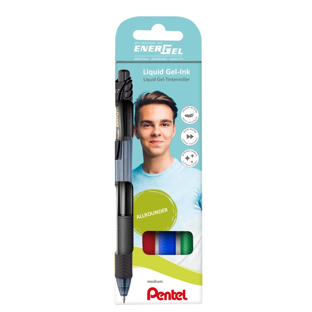 Pentel EnerGel X Tintenroller im 4er Set