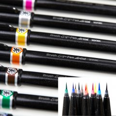 Pentel Faserschreiber Sign Pen Brush ARTIST mit extra f