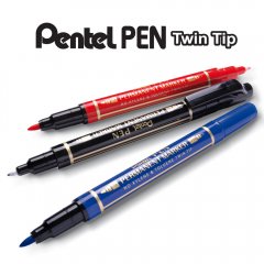 Pentel Pen N75 Permanentmarker mit Doppelspitze Pentel Pen N75 Permanentmarker mit Doppelspitze