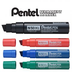 Pentel Pen N50XL Permanentmarker robust und extrabreit Pentel Pen N50XL Permanentmarker robust und extrabreit