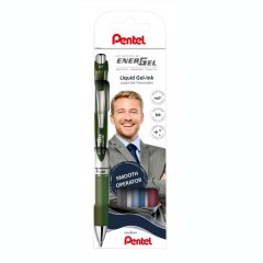 4er Set Transparente Pentel EnerGel Tintenroller BL77- 4er Set Transparente Pentel EnerGel Tintenroller BL77-