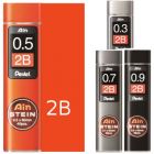 Pentel Feinmine f�r Druckbleistifte AinSTEIN (C27) 2B