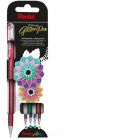 4er Set Pentel Hybrid Dual Metallic Glitter Gel (K110-4) Color